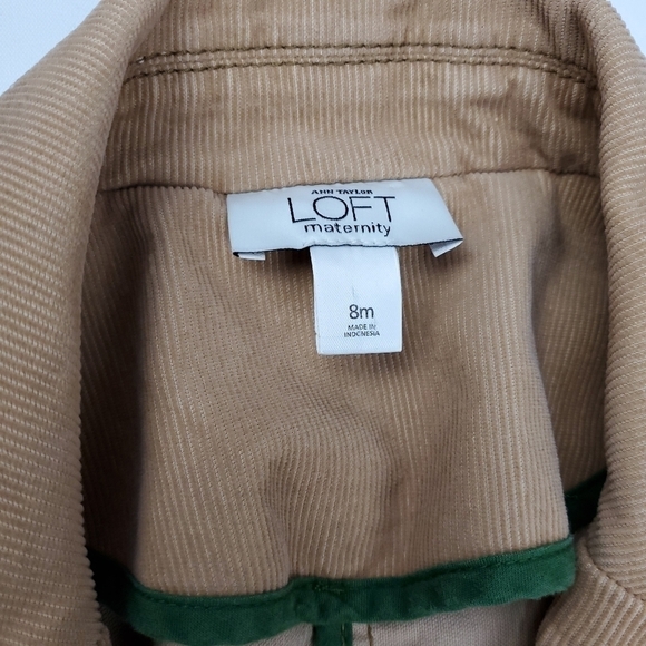LOFT Maternity Tan Corduroy Coat Size 8 - Picture 12 of 14